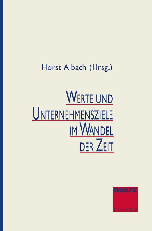 Produktbild: Werte und Unternehmensziele im Wandel der Zeit