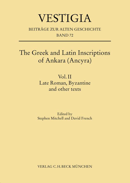 Produktbild: The Greek and Latin Inscriptions of Ankara (Ancyra)