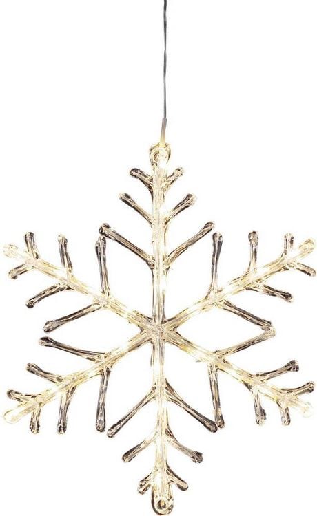 Produktbild: Konstsmide 4440-103 Acryl-Figur Schneeflocke Warmwei&szlig; LED Transparent