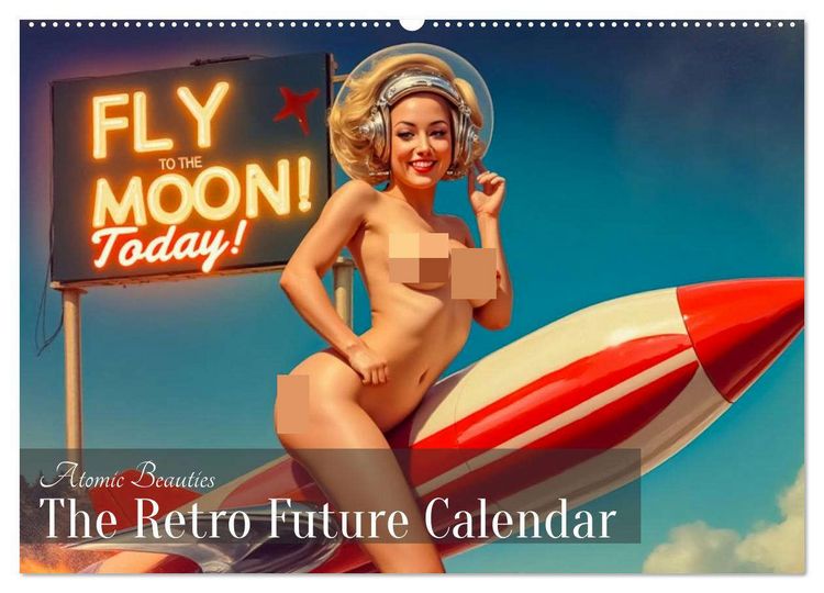 Produktbild: Atomic Beauties &ndash; The Retro Future Calendar (Wandkalender 2026 DIN A2 quer), CALVENDO Monatskalender