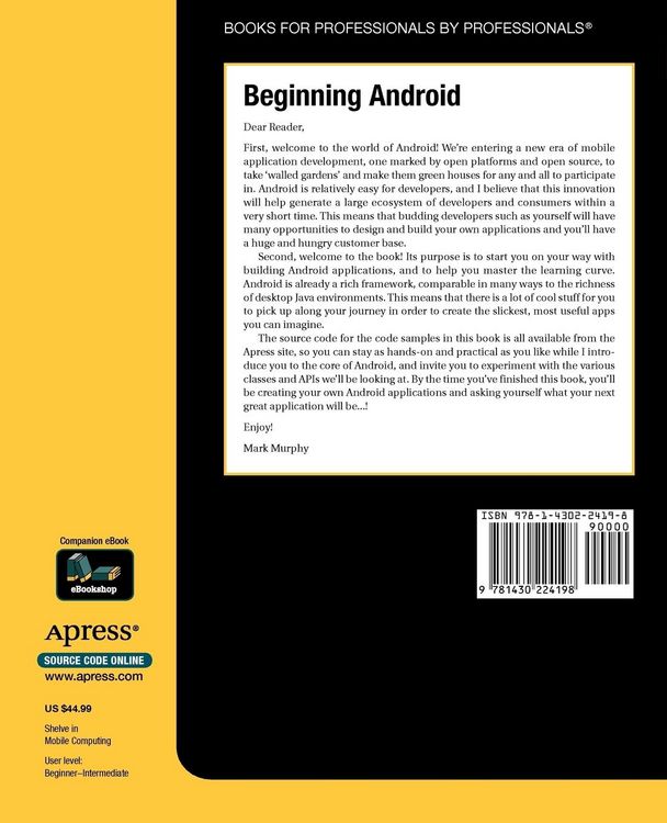 Produktbild: Beginning Android