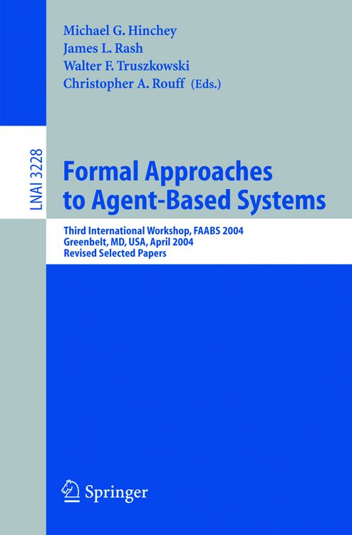 Produktbild: Formal Approaches to Agent-Based Systems