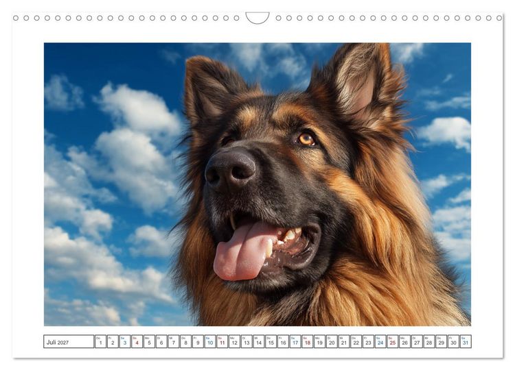 Produktbild: Treue, die bleibt. Emotionale Augenblicke mit Sch&auml;ferhunden. (Wandkalender 2027 DIN A3 quer), CALVENDO Monatskalender