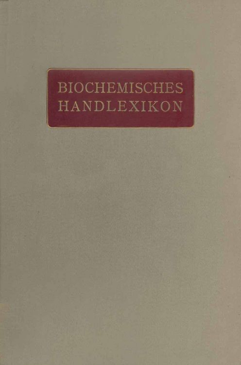 Produktbild: Biochemisches Handlexikon
