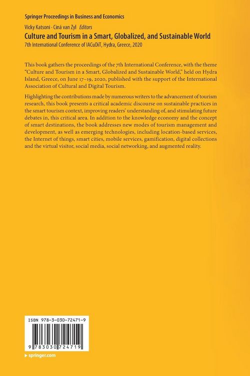 Produktbild: Culture and Tourism in a Smart, Globalized, and Sustainable World