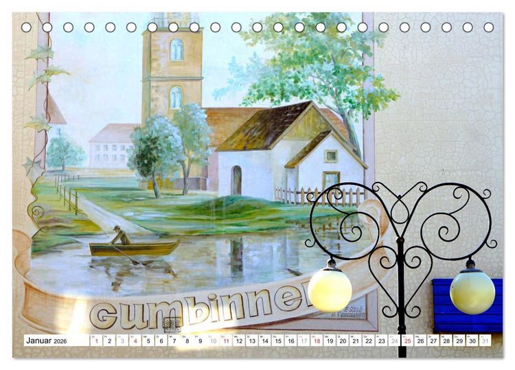 Produktbild: Gumbinnen - Gussew. Das neue Gesicht einer alten Stadt (Tischkalender 2026 DIN A5 quer), CALVENDO Monatskalender