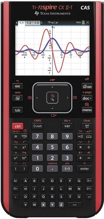 Produktbild: Texas Instruments NSPCXCASIIT Grafikrechner Schwarz akkubetrieben