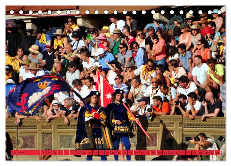 Produktbild: Siena - Stadt des legend&auml;ren Palio (Tischkalender 2026 DIN A5 quer), CALVENDO Monatskalender