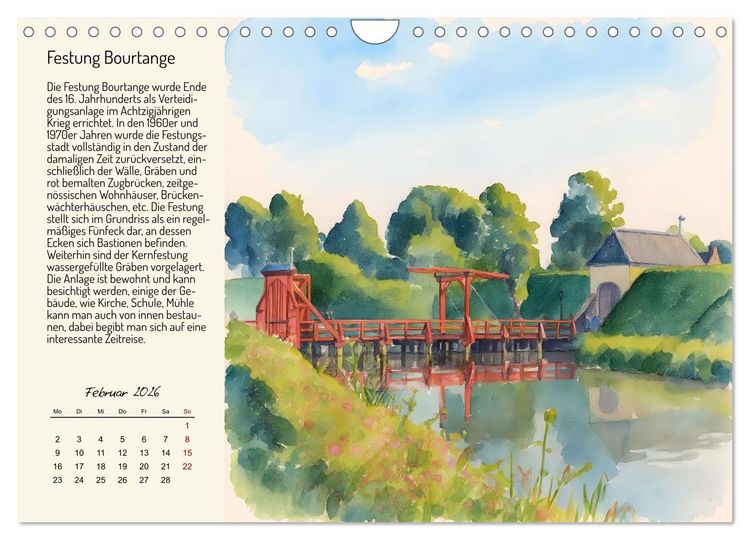 Produktbild: Romantische Reise durch die Niederlande (Wandkalender 2026 DIN A4 quer), CALVENDO Monatskalender