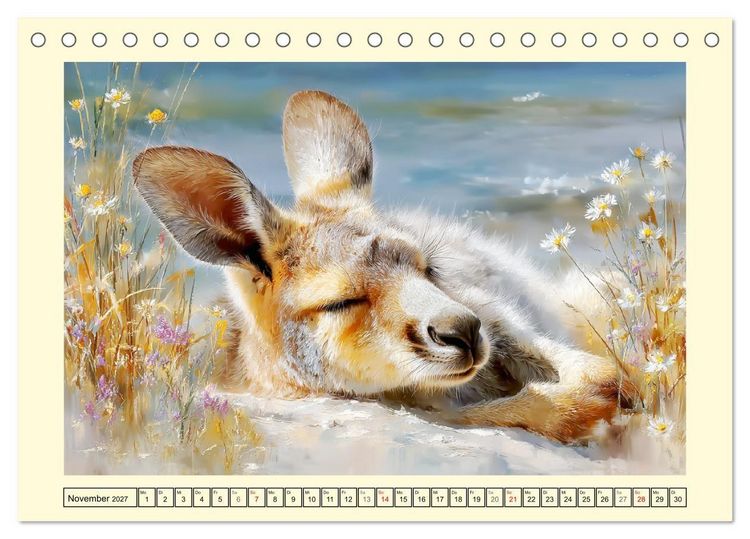 Produktbild: K&auml;ngurus. Spa&szlig; zwischen Sand, Wind und Wellen (Tischkalender 2027 DIN A5 quer), CALVENDO Monatskalender