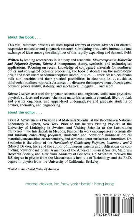 Produktbild: Electroresponsive Molecular and Polymeric Systems