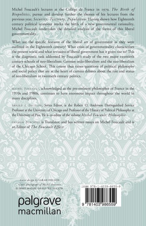 Produktbild: The Birth of Biopolitics