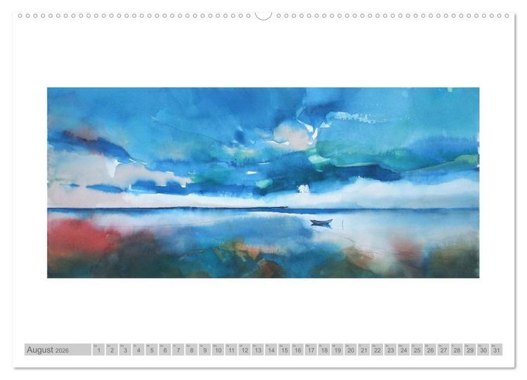 Produktbild: Faszinierende Weite. R&uuml;gen-Landschaft im Aquarell (Wandkalender 2026 DIN A2 quer), CALVENDO Monatskalender