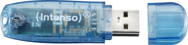 Produktbild: Intenso Rainbow Line USB-Stick 4 GB Blau 3502450 USB-A (USB 2.0)