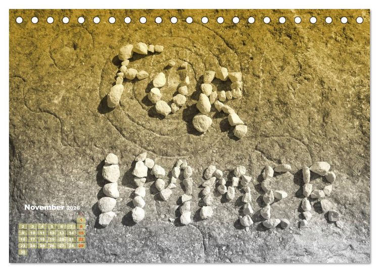 Produktbild: F&uuml;r Dich! - Eine Liebeserkl&auml;rung auf steinisch (Tischkalender 2026 DIN A5 quer), CALVENDO Monatskalender