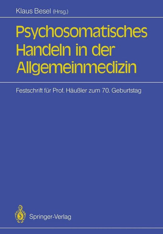 Produktbild: Psychosomatisches Handeln in der Allgemeinmedizin