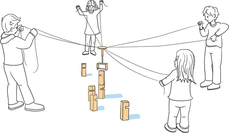 Torre Di Bilanciamento In Legno: Gioco Di Equilibrio Per Famiglie, Con Sacchetto Di Cotone, Colori Vivaci, Importato Dalla Germania - 5