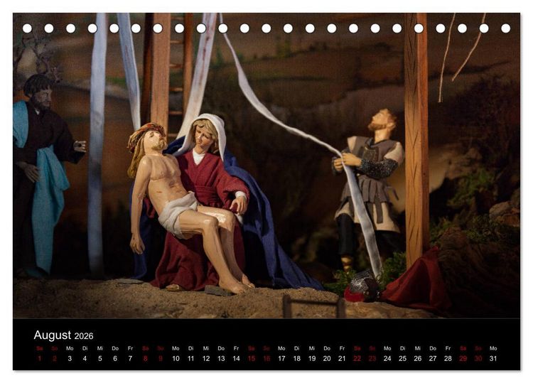 Produktbild: Passionskrippen (Tischkalender 2026 DIN A5 quer), CALVENDO Monatskalender