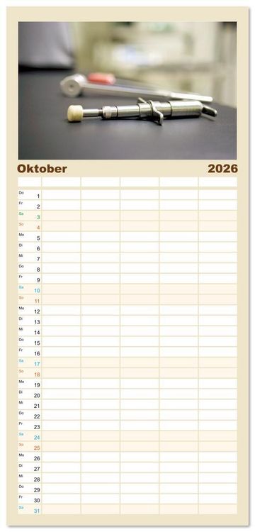 Produktbild: Familienplaner 2026 - Chiropraktik - mit den H&auml;nden behandeln mit 5 Spalten (Wandkalender, 21 x 45 cm) CALVENDO
