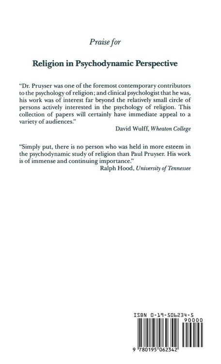 Produktbild: Religion in Psychodynamic Perspective