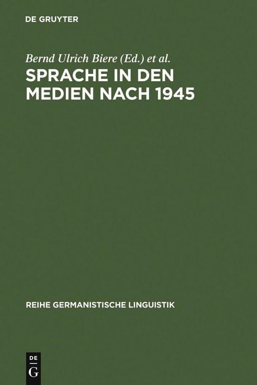 Produktbild: Sprache in den Medien nach 1945