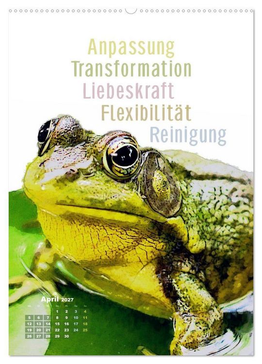 Produktbild: Krafttiere - Inspirierende Begleiter voller Magie und Seele (hochwertiger Premium Wandkalender 2027 DIN A2 hoch), Kunstdruck in Hochglanz