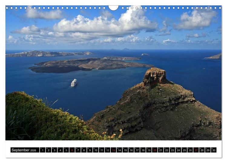 Produktbild: Inselh&uuml;pfen Kykladen Santorini - Naxos - Paros - Mykonos (Wandkalender 2026 DIN A3 quer), CALVENDO Monatskalender
