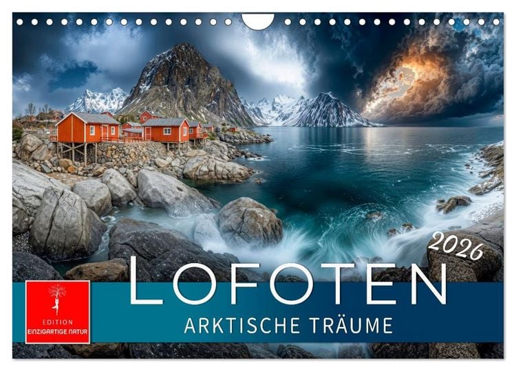 Produktbild: Lofoten - Arktische Tr&auml;ume (Wandkalender 2026 DIN A4 quer), CALVENDO Monatskalender