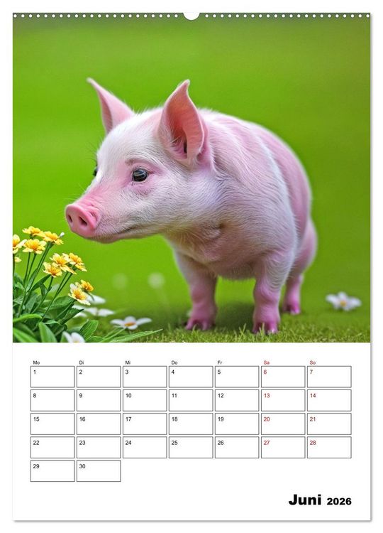 Produktbild: Mit Tieren hinein in das neue Jahr (hochwertiger Premium Wandkalender 2026 DIN A2 hoch), Kunstdruck in Hochglanz