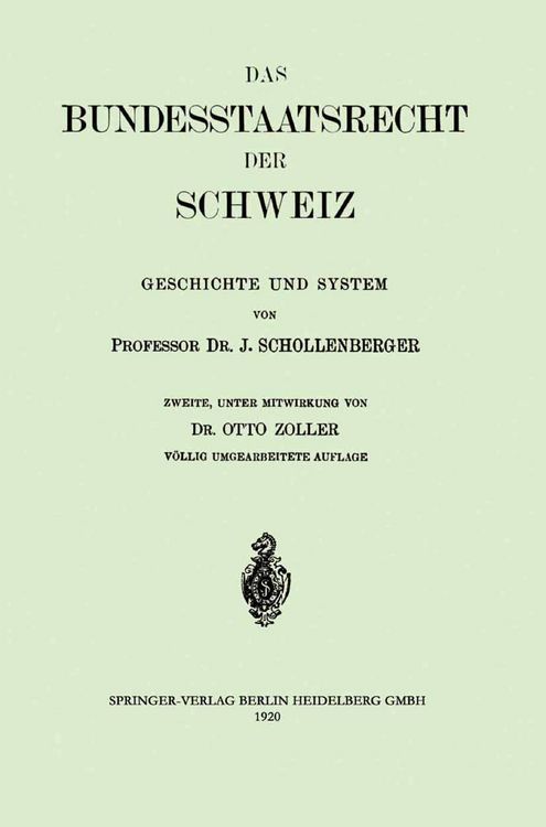 Produktbild: Das Bundesstaatsrecht der Schweiz
