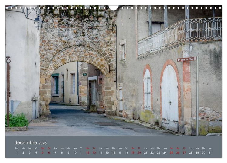 Produktbild: Bourbonnais en Auvergne (Calendrier mural 2026 DIN A3 vertical), CALVENDO calendrier mensuel