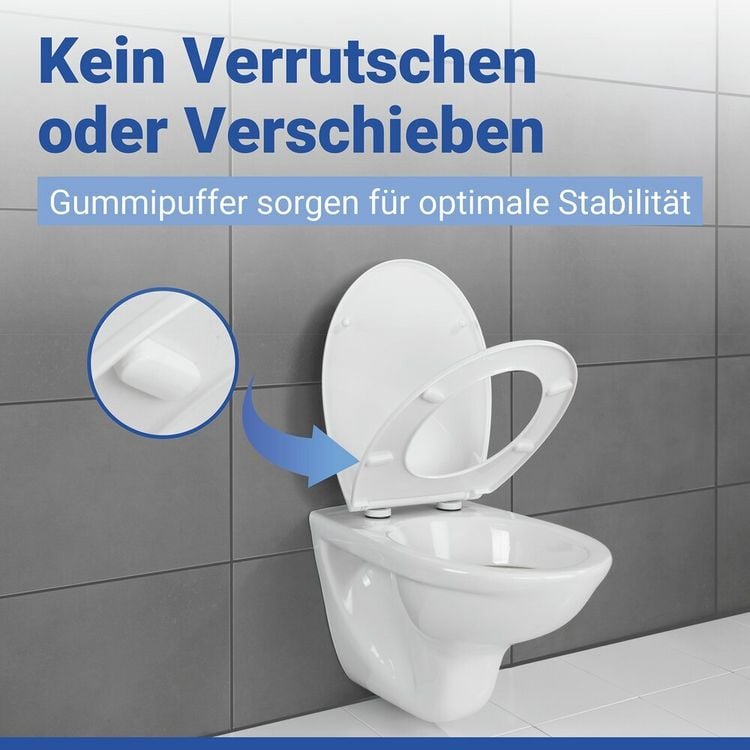 Produktbild: WC Sitz Mod. Kos Wei&szlig;, Toilettendeckel mit Absenkautomatik