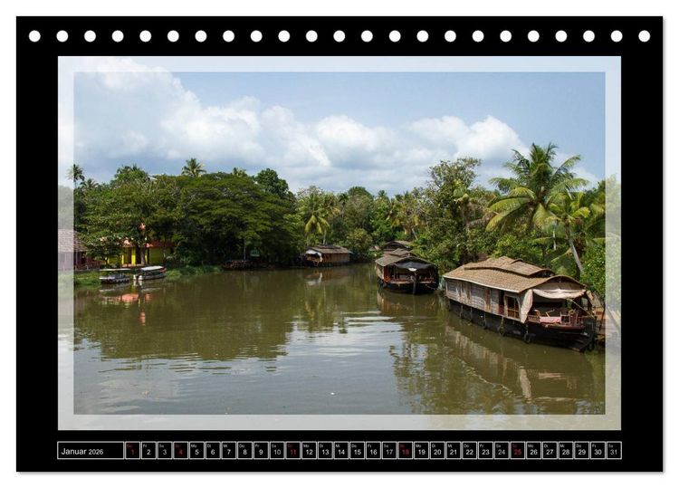 Produktbild: Kerala - Impressionen aus S&uuml;dindien (Tischkalender 2026 DIN A5 quer), CALVENDO Monatskalender