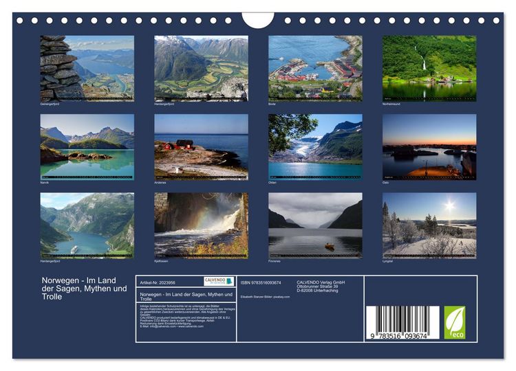 Produktbild: Norwegen - Im Land der Sagen, Mythen und Trolle (Wandkalender 2026 DIN A4 quer), CALVENDO Monatskalender