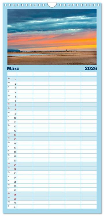 Produktbild: Familienplaner 2026 - Andalusische Atlantikk&uuml;ste mit 5 Spalten (Wandkalender, 21 x 45 cm) CALVENDO