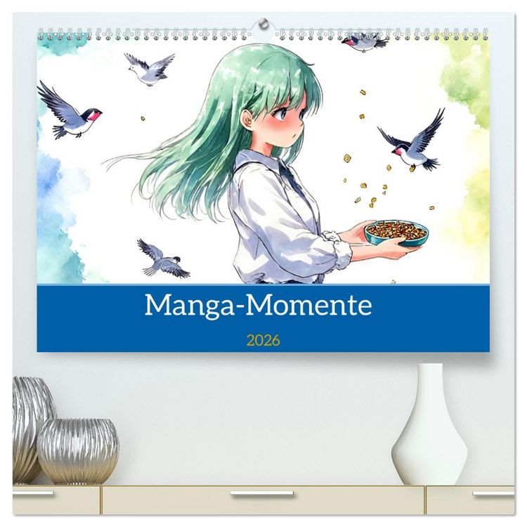 Produktbild: Manga-Momente (hochwertiger Premium Wandkalender 2026 DIN A2 quer), Kunstdruck in Hochglanz