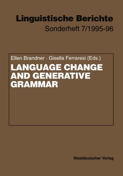 Produktbild: Language Change and Generative Grammar