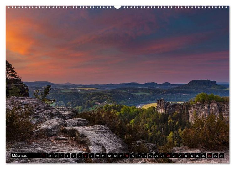 Produktbild: Bilder aus dem Nationalpark S&auml;chsische Schweiz (Wandkalender 2026 DIN A2 quer), CALVENDO Monatskalender