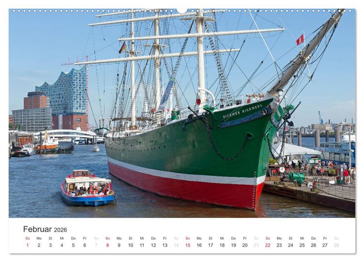 Produktbild: Hamburg (Wandkalender 2026 DIN A2 quer), CALVENDO Monatskalender