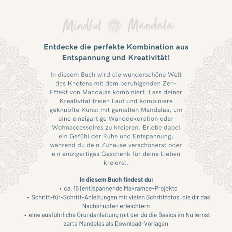 Produktbild: Mindful Mandala. Mandala-Makramee