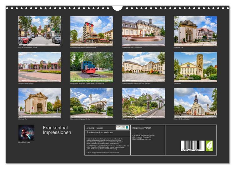 Produktbild: Frankenthal Impressionen (Wandkalender 2026 DIN A3 quer), CALVENDO Monatskalender