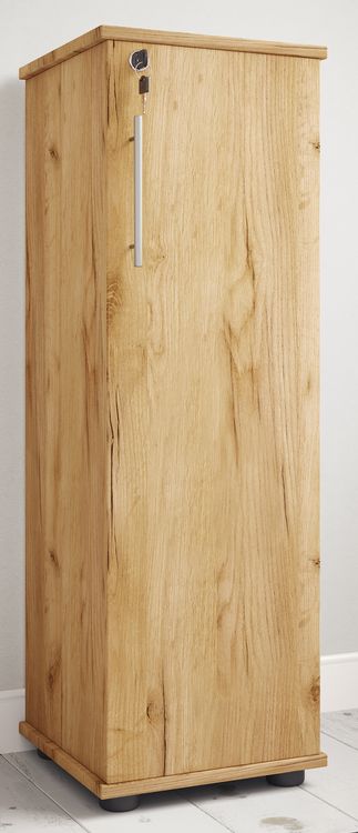 Produktbild: Holz Schrank CD DVD Regal abschlie&szlig;bar Engalo L