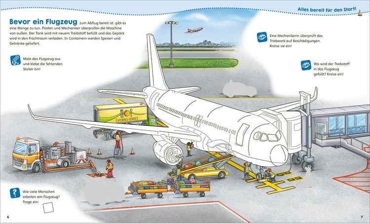 Produktbild: WAS IST WAS Junior Mitmach-Heft Flughafen und Flugzeuge
