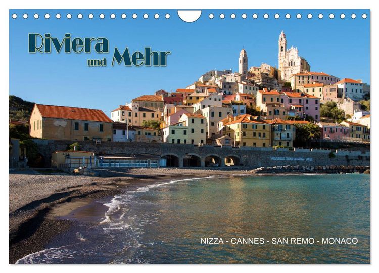 Produktbild: Riviera und Mehr - Nizza, Cannes, San Remo, Monaco (Wandkalender 2026 DIN A4 quer), CALVENDO Monatskalender