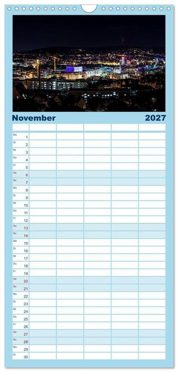 Produktbild: Familienplaner 2027 - STUTTGART 2027 auf den zweiten Blick mit 5 Spalten (Wandkalender, 21 x 45 cm) CALVENDO