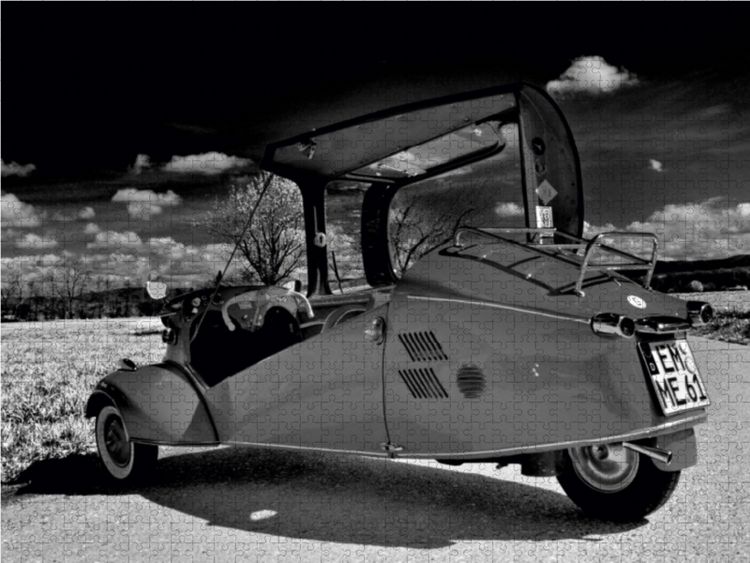 Produktbild: CALVENDO Puzzle Messerschmitt KR 200 in schwarzwei&szlig; 1000 Teile Lege-Gr&ouml;&szlig;e 64 x 48 cm Foto-Puzzle Bild von Ingo Laue