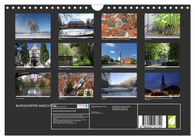Produktbild: BURGDORFER ANSICHTEN (Wandkalender 2026 DIN A4 quer), CALVENDO Monatskalender