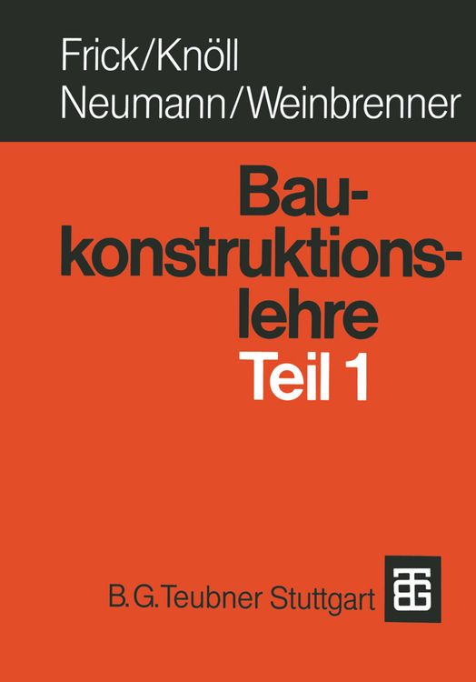 Produktbild: Baukonstruktionslehre Teil 1