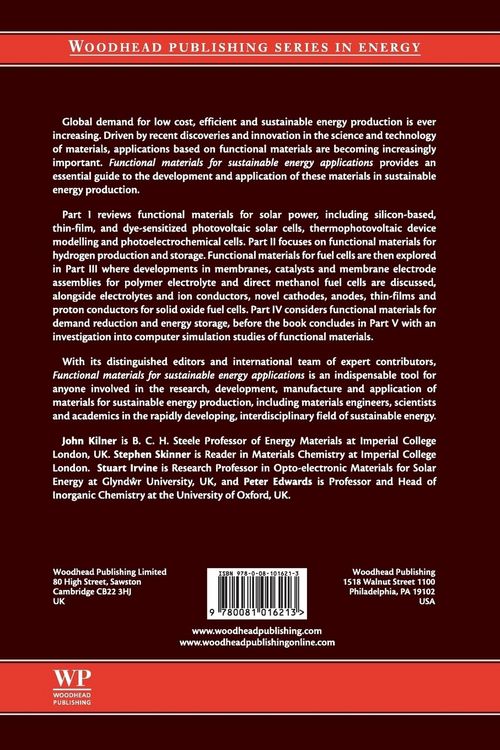 Produktbild: Functional Materials for Sustainable Energy Applications