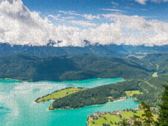 Produktbild: CALVENDO Puzzle Walchensee mit Katzenkopf | 2000 Teile Lege-Gr&ouml;&szlig;e 90x67cm Foto-Puzzle f&uuml;r gl&uuml;ckliche Stunden